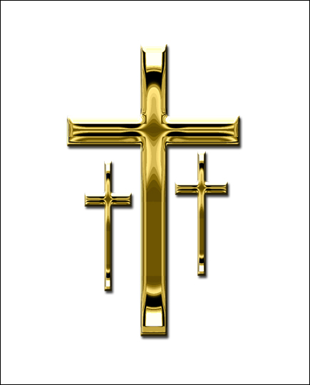 DMBC 517 GD WT 3 Cross Gold White PROOF